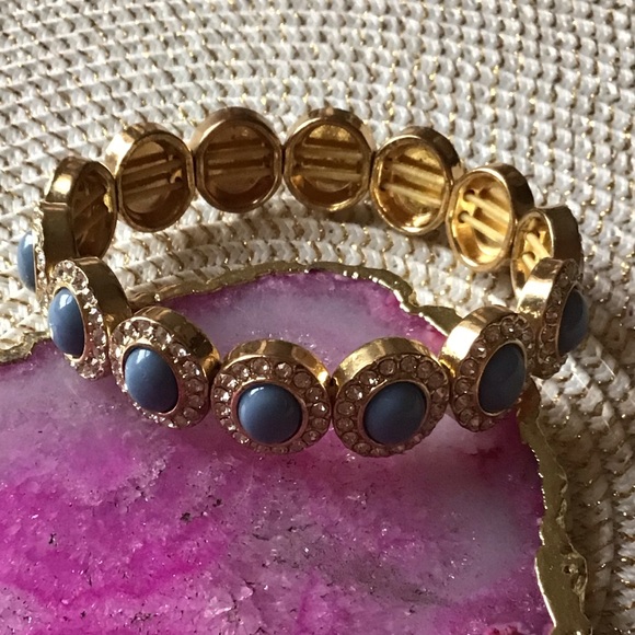 • J C r e w • b r a c e l e t • b l u e/c r e a m - Picture 6 of 8